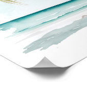 Waterverf palmboom schilderij poster (Hoek)