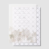 Waterverf Palmboom Tropisch Strand Bruiloft Vellum Uitnodigingen (Offset (Uitnodiging))