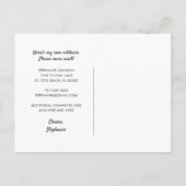 Waterverf palmboom verplaatst naar mijn gelukkige  aankondigingskaart (Achterkant)