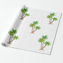 Waterverf palmboomkrulpapier