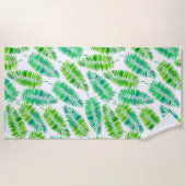 Waterverf palmenbladeren patroon strandlaken (Voorkant)