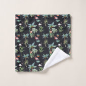 Waterverf palmpatroon bad handdoek (Wasdoekje)