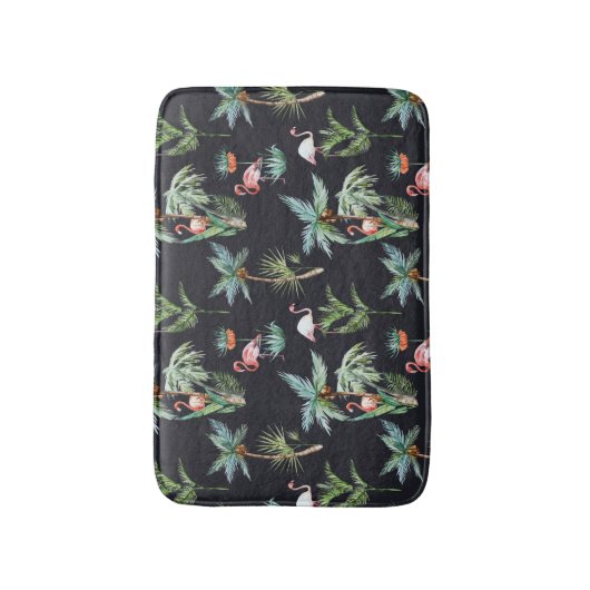 Waterverf palmpatroon badmat (Voorkant Verticaal)