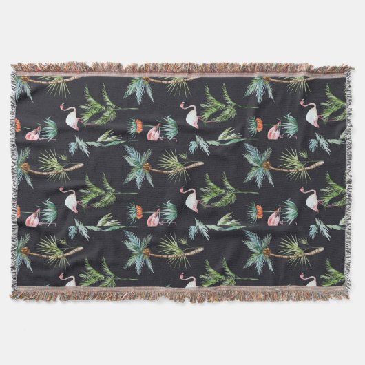 Waterverf palmpatroon deken (Voorkant)