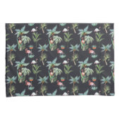 Waterverf palmpatroon kussensloop (Voorkant-Rechts)