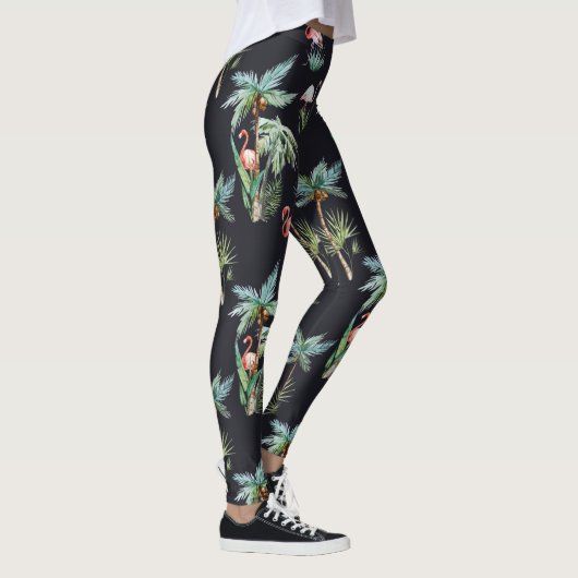 Waterverf palmpatroon leggings (Rechts)