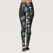 Waterverf palmpatroon leggings (Achterkant)