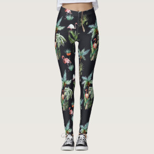 Waterverf palmpatroon leggings