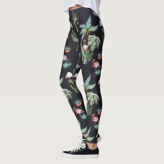Waterverf palmpatroon leggings (Links)