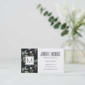Waterverf palmpatroon | Monogram Visitekaartje (Staand voorkant)