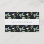 Waterverf palmpatroon | Monogram Visitekaartje (Achterkant)