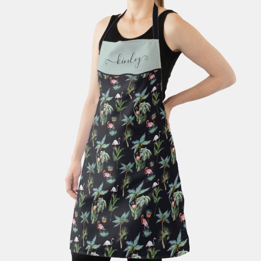 Waterverf palmpatroon schort (Insitu)