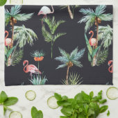 Waterverf palmpatroon theedoek (Gevouwen)