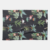 Waterverf palmpatroon theedoek (Horizontaal)