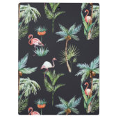 Waterverf palmpatroon | Voeg je Initiaal toe Klembord (Achterkant)