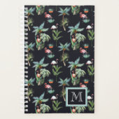 Waterverf palmpatroon | Voeg je Initiaal toe Planner (Voorkant)