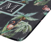 Waterverf palmpatroon | Voeg je Initiaal toe Snijplank (Hoek)