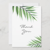 Waterverf Palms Bedankkaart (Voorkant)