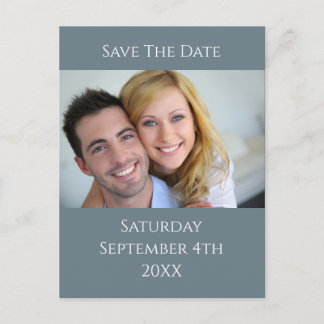 Waterverf Palms en Slate Wedding Aankondigingskaart