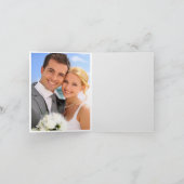 Waterverf Palms en Slate Wedding Bedankkaart (Binnen)