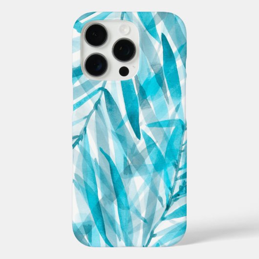Waterverf Palms Hawaiian Tropical in Turquoise Case-Mate iPhone Case (Achterkant)