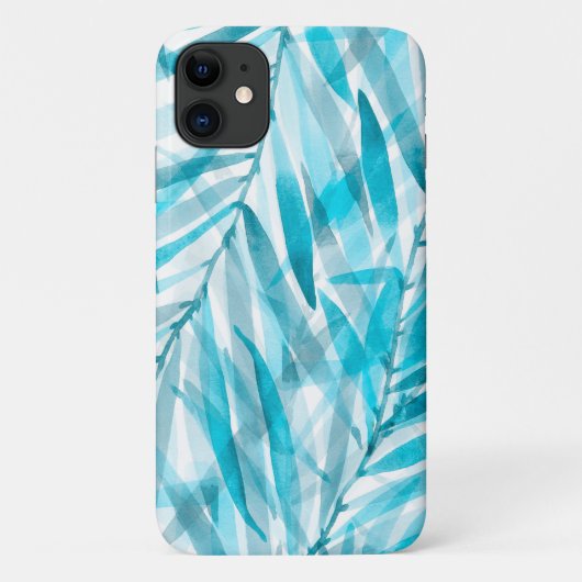 Waterverf Palms Hawaiian Tropical in Turquoise Case-Mate iPhone Case (Achterkant)