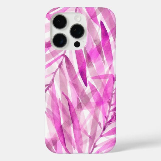 Waterverf Palms Hawaiian Tropisch in Fuchsia Case-Mate iPhone Case (Achterkant)