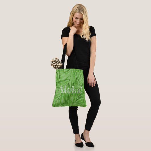Waterverf Palms Hawaiian Tropisch Omkeerbaar Tote Bag (Op model)