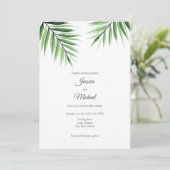 Waterverf Palms Kaart (Staand voorkant)