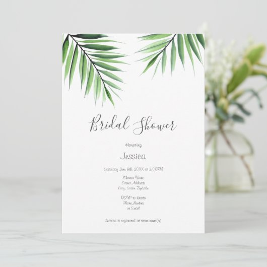 "Waterverf Palms" Kaart (Staand voorkant)