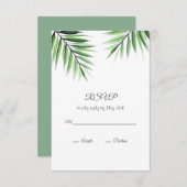 Waterverf Palms RSVP Kaartje (Voorkant / Achterkant)