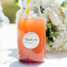 Waterverf palmstrand bruiloft Dank u