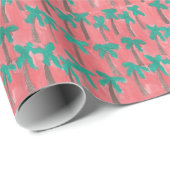 Waterverf palmstructuurpatroon cadeaupapier (Rol Hoek)