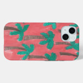 Waterverf palmstructuurpatroon Case-Mate iPhone case (Achterkant (horizontaal))
