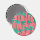 Waterverf palmstructuurpatroon magneet (Voorkant / Achterkant)