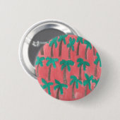 Waterverf palmstructuurpatroon ronde button 5,7 cm (Voorkant /achterkant)