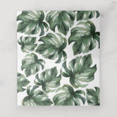 waterverf palmtafel-plaatje plaatskaartje (Binnenkant ongevouwen)