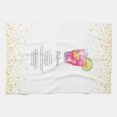 Waterverf Paloma aangepaste Drink recept Theedoek (Horizontaal)