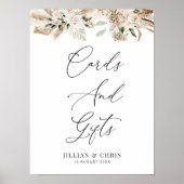 waterverf pampas bloemenkaarten en geschenken teke poster (Voorkant)