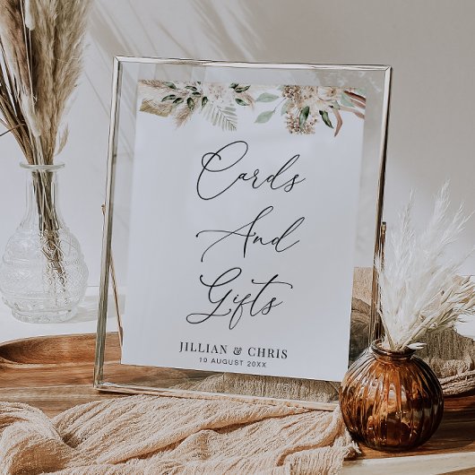 waterverf pampas bloemenkaarten en geschenken teke poster