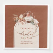 Waterverf Pampas Bloemenservetten voor Bruidsdouch Servet (Voorkant)