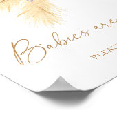 Waterverf pampas gras - baby's zijn zoet poster (Hoek)