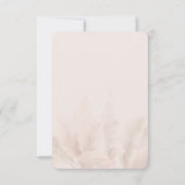 Waterverf Pampas Grass Boho Vrijgezellenfeest Notitiekaartje (Achterkant)