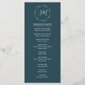 Waterverf Pampas Grass Foliage Trouwceremonie Programmakaart (Achterkant)