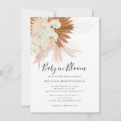 Waterverf Pampas Grass Herfst Meisje Baby shower Kaart (Voorkant)