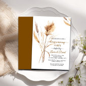 Waterverf Pampas Grass Housewarming Party Kaart