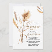 Waterverf Pampas Grass Housewarming Party Kaart (Voorkant)