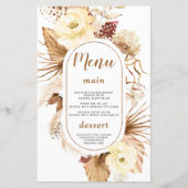 Waterverf Pampas Grass Ivoor Bloemen Verjaardagsme (Voorkant)