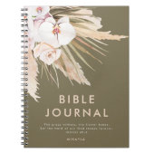 Waterverf Pampas Grass Personalized Bible Journal Notitieboek (Voorkant)