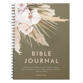 Waterverf Pampas Grass Personalized Bible Journal Notitieboek